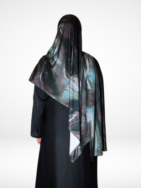 Dark Galaxy Single Sided Printed Jersey Hijab