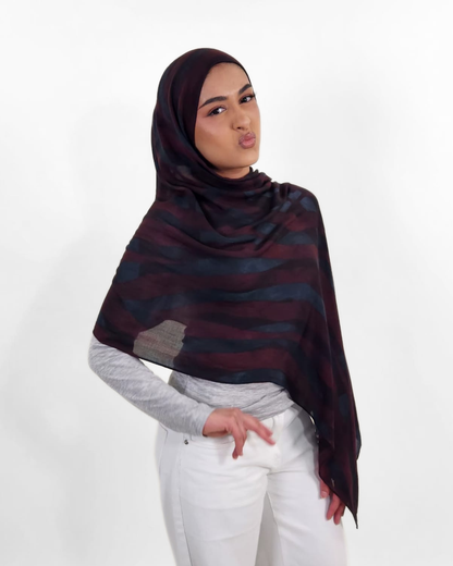Mulberry Wave Modal Hijab