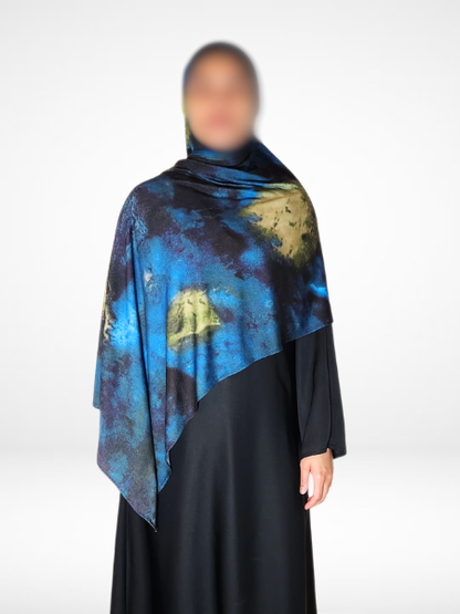 Starry Night Single Sided Printed Jersey Hijab