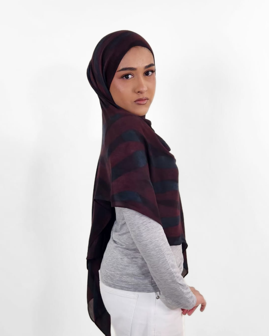 Mulberry Wave Modal Hijab