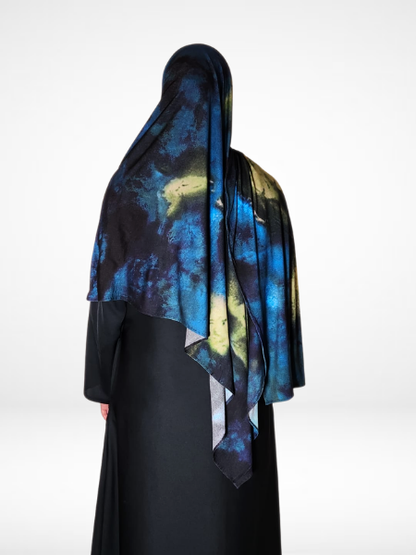 Starry Night Single Sided Printed Jersey Hijab