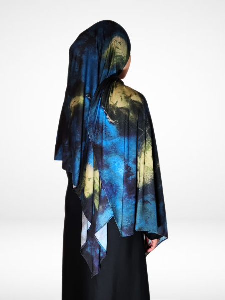 Starry Night Single Sided Printed Jersey Hijab