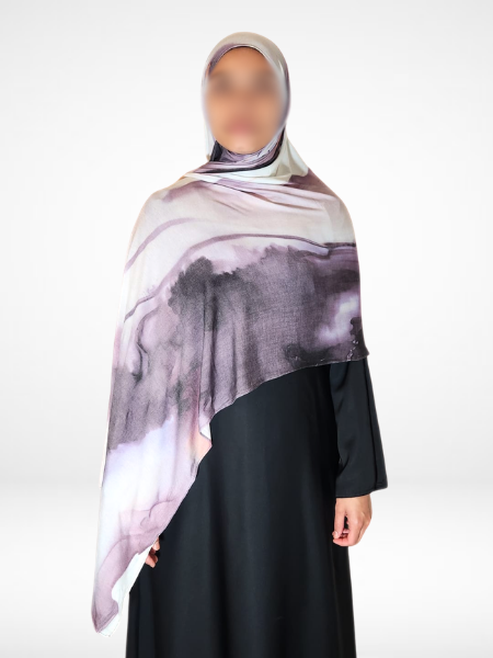 Purple Haze Single Sided Printed Jersey Hijab