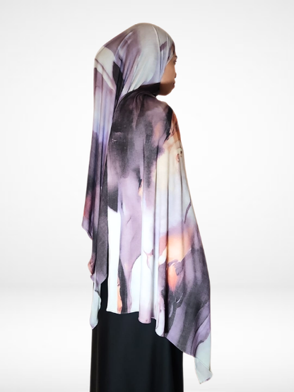 Purple Haze Single Sided Printed Jersey Hijab