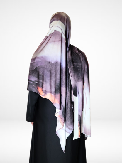 Purple Haze Single Sided Printed Jersey Hijab