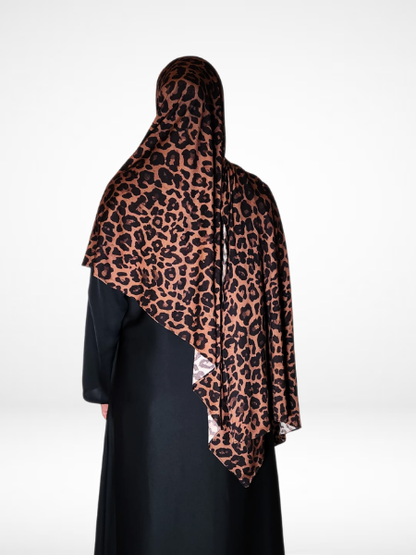 Leopard  Single Sided Printed Jersey Hijab