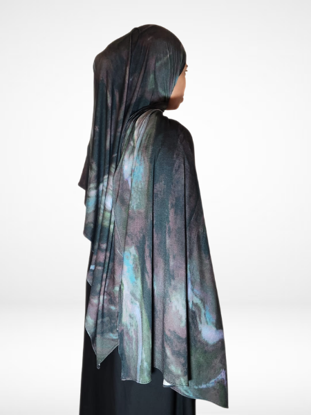 Dark Galaxy Single Sided Printed Jersey Hijab