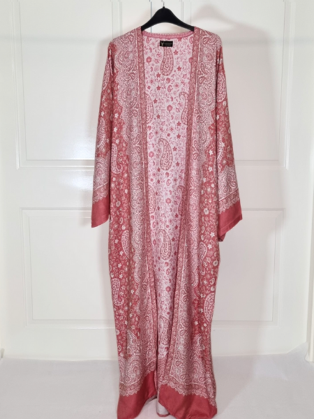 Pink & Cream 100% Cashmere Pashmina Occasion Abaya