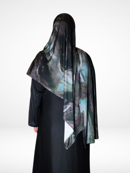 Dark Galaxy Single Sided Printed Jersey Hijab