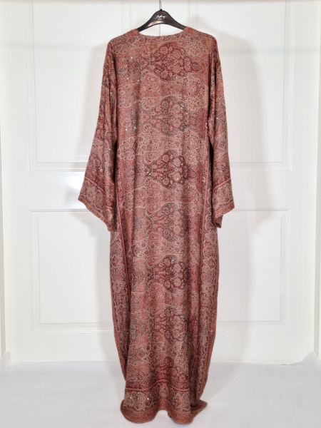 Brown 100% Cashmere Pashmina Occasion Abaya