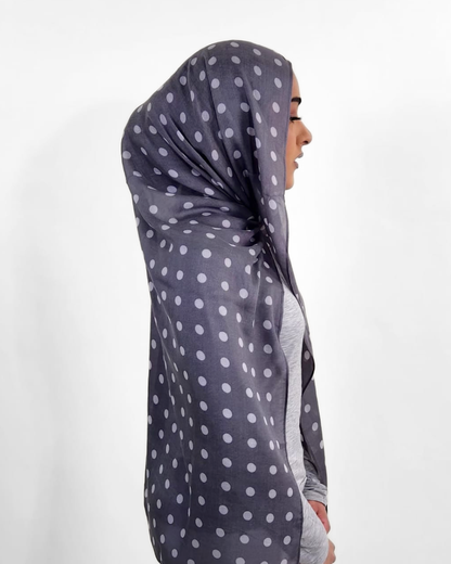 Grey Polka Modal Hijabs