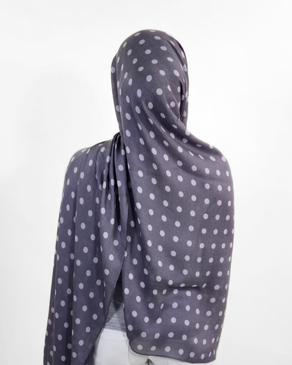 Grey Polka Modal Hijabs