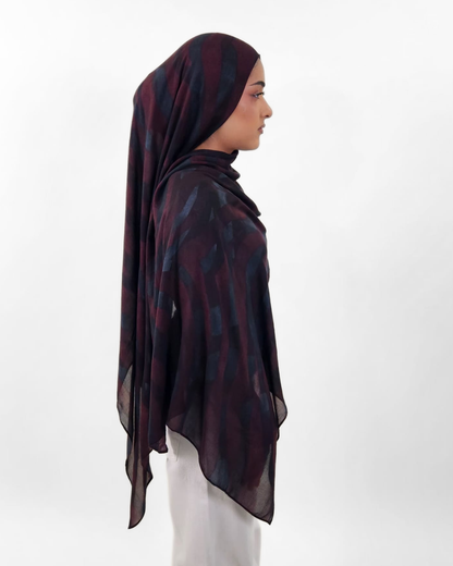 Mulberry Wave Modal Hijab