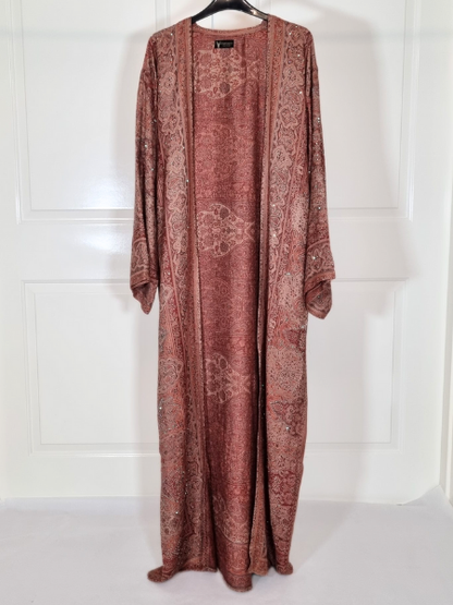 Brown 100% Cashmere Pashmina Occasion Abaya