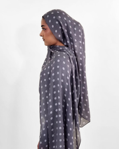 Grey Polka Modal Hijabs