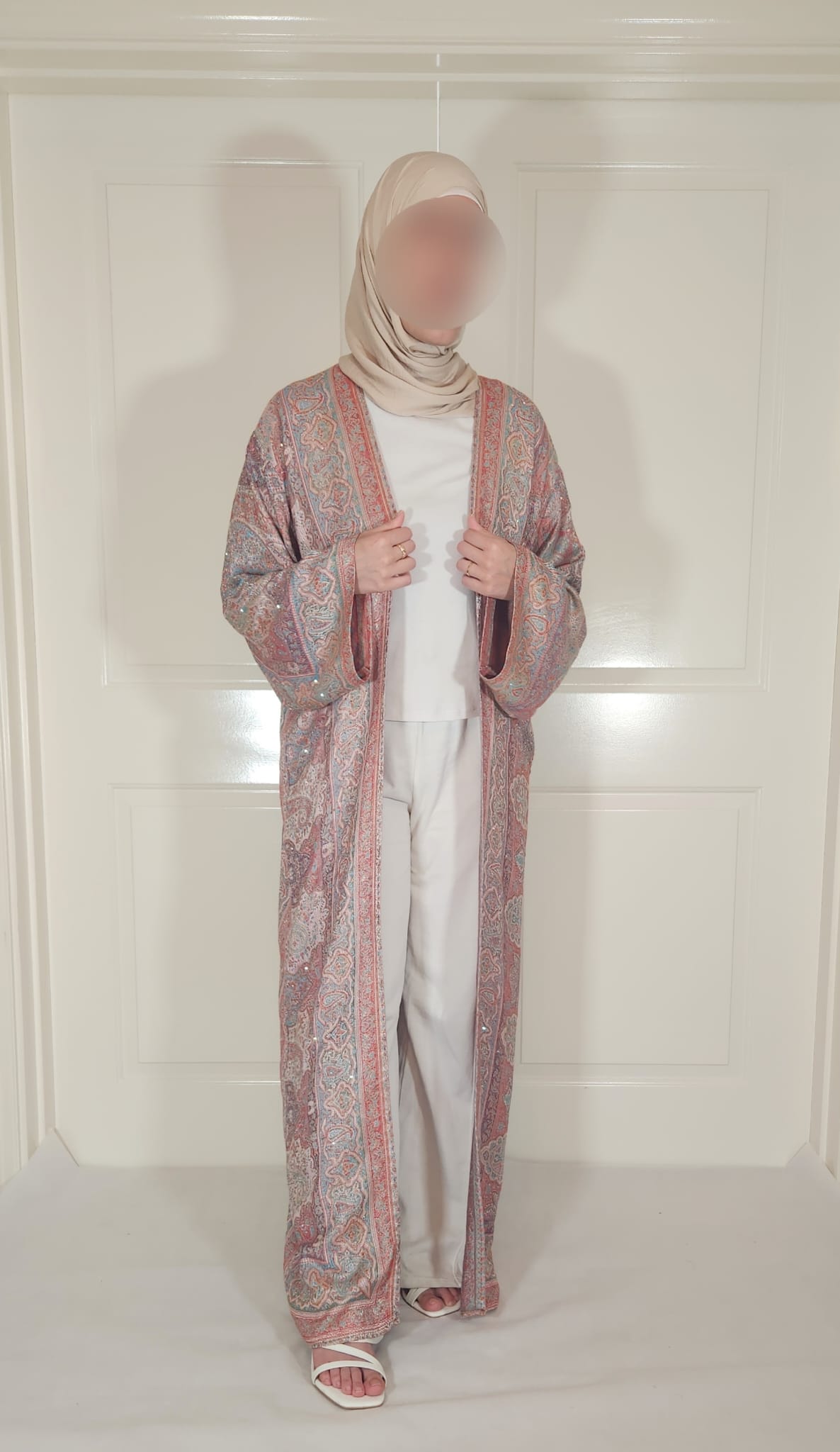 Light Multicolor 100% Cashmere Pashmina Occasion Abaya