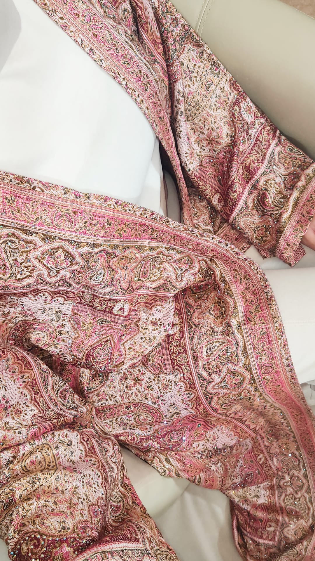 Earthy Pink 100% Cashmere Pashmina Occasion Abaya