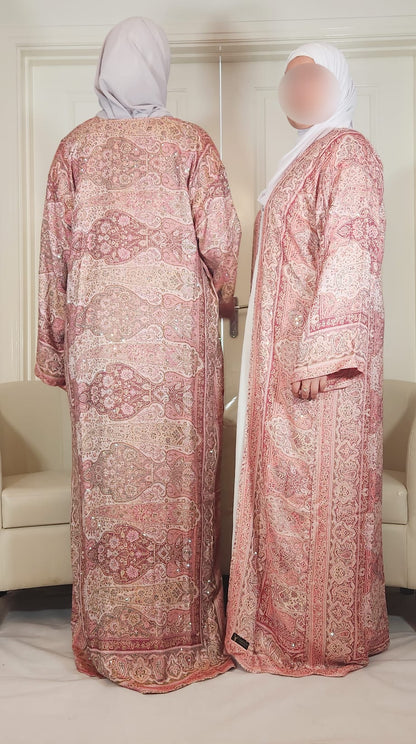 Earthy Pink 100% Cashmere Pashmina Occasion Abaya