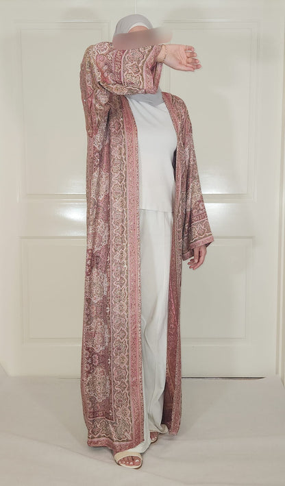 Earthy Pink 100% Cashmere Pashmina Occasion Abaya