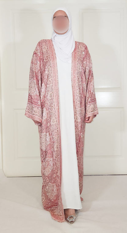 Light & Dark Pink 100% Cashmere Pashmina Occasion Abaya