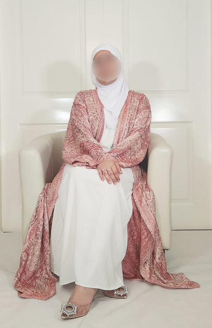 Light & Dark Pink 100% Cashmere Pashmina Occasion Abaya