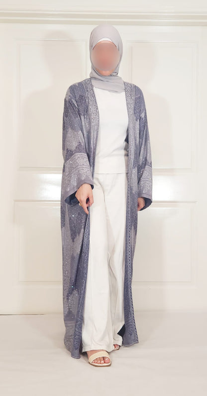 Three Shades of Grey 100% Cashmere Pashmina Occasion Abaya