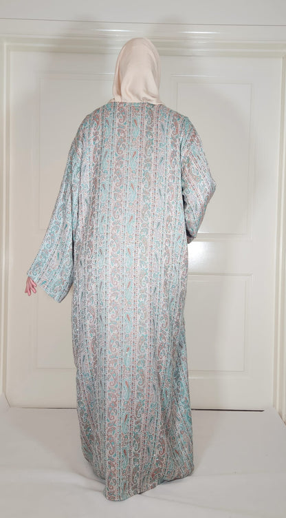 Green & Brown 100% Cashmere Pashmina Occasion Abaya