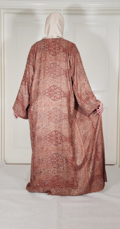 Brown 100% Cashmere Pashmina Occasion Abaya