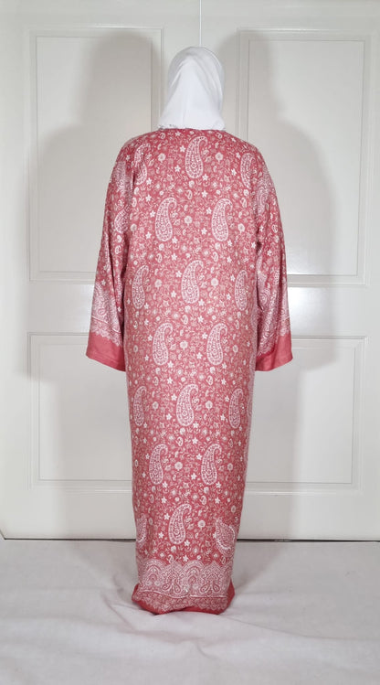 Pink & Cream 100% Cashmere Pashmina Occasion Abaya