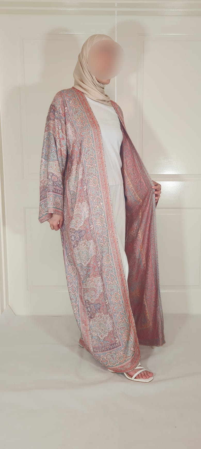 Light Multicolor 100% Cashmere Pashmina Occasion Abaya