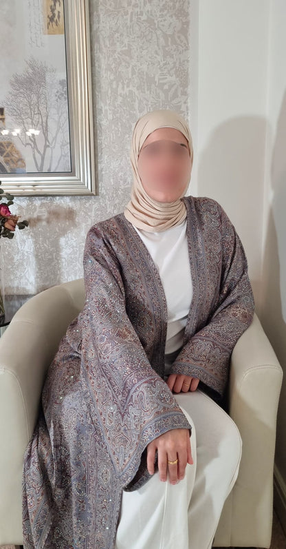 Shades of Grey 100% Cashmere Pashmina Occasion Abaya