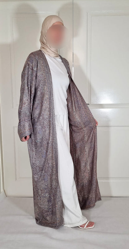 Shades of Grey 100% Cashmere Pashmina Occasion Abaya