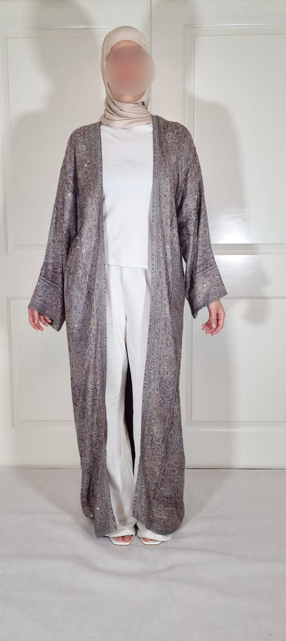 Shades of Grey 100% Cashmere Pashmina Occasion Abaya