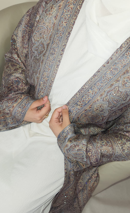 Shades of Grey 100% Cashmere Pashmina Occasion Abaya