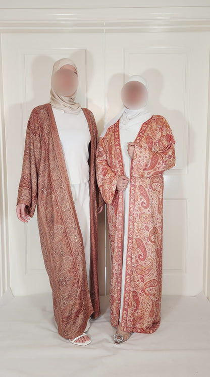 Orange 100% Cashmere Pashmina Occasion Abaya