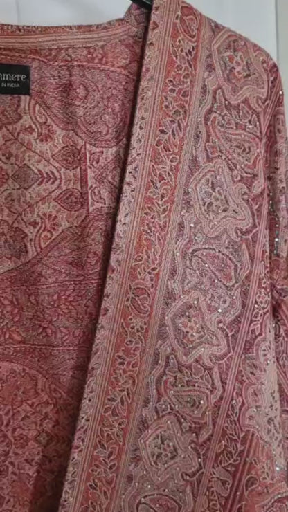 Brown 100% Cashmere Pashmina Occasion Abaya