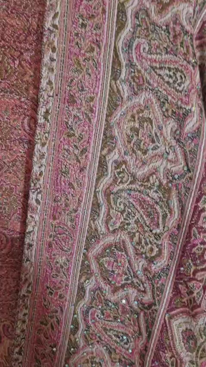 Earthy Pink 100% Cashmere Pashmina Occasion Abaya