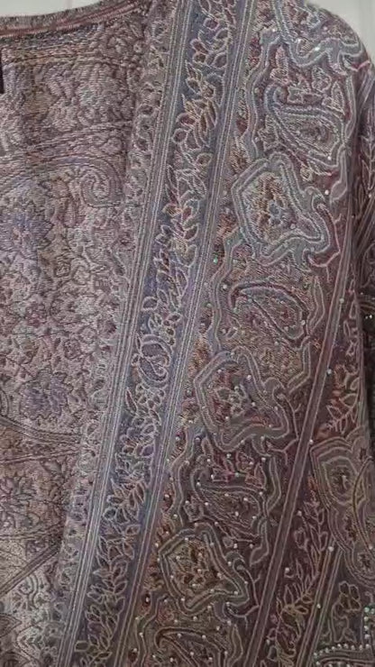 Shades of Grey 100% Cashmere Pashmina Occasion Abaya